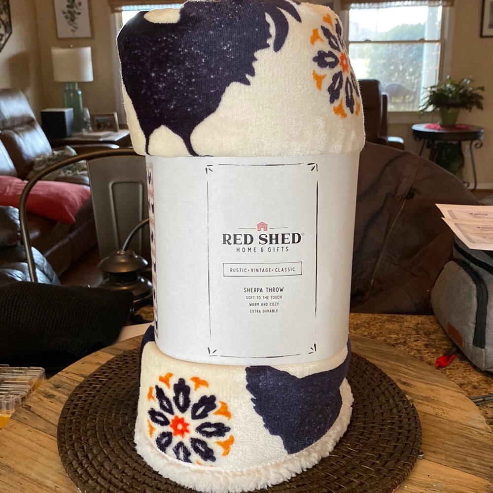 🐓Sherpa Throw🐓 Rustic, Vintage, Classic🐓
